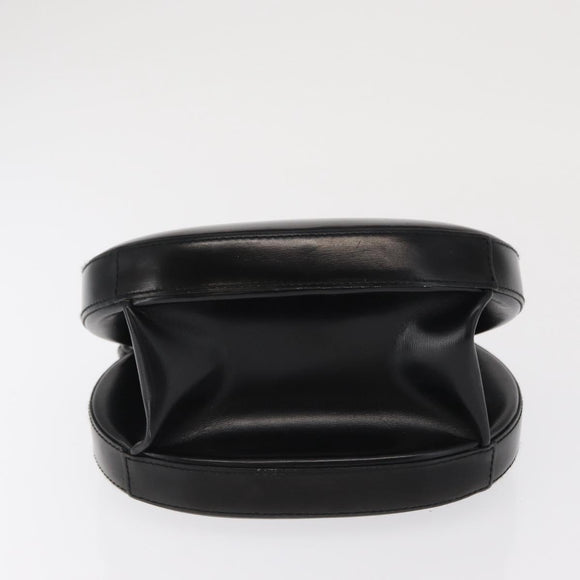 LOEWE Hand Bag Leather Black Gold Auth bs33105