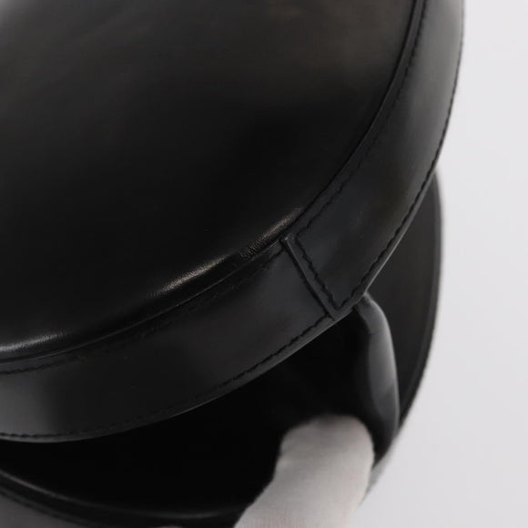 LOEWE Hand Bag Leather Black Gold Auth bs33105