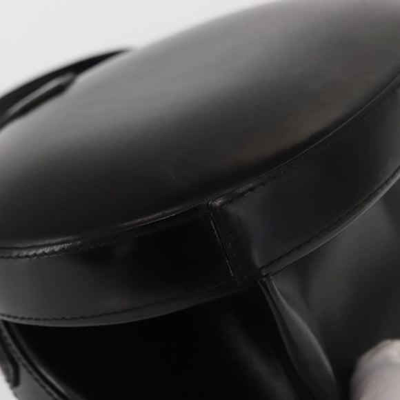 LOEWE Hand Bag Leather Black Gold Auth bs33105