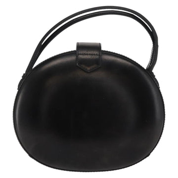 LOEWE Hand Bag Leather Black Gold Auth bs33105 - 0