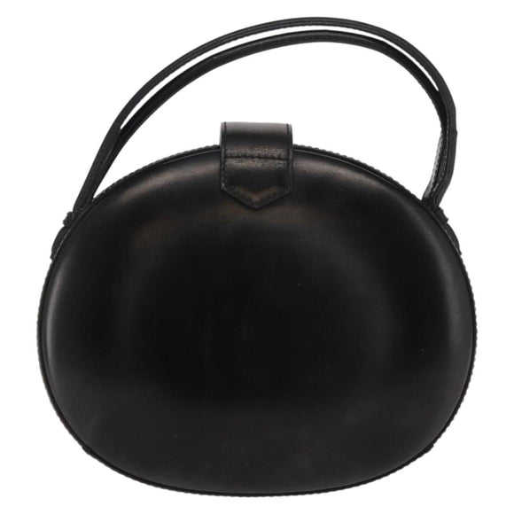 LOEWE Hand Bag Leather Black Gold Auth bs33105