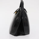 LOEWE Hand Bag Leather Black Gold Auth bs33105-3