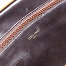 CELINE Macadam Canvas Shoulder Bag PVC Beige Gold Auth bs33106-19