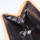 CELINE Macadam Canvas Shoulder Bag PVC Beige Gold Auth bs33106-21