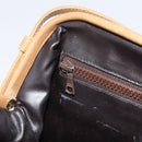 CELINE Macadam Canvas Shoulder Bag PVC Beige Gold Auth bs33106-22