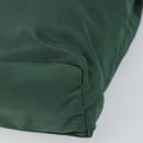 PRADA Tote Bag Nylon Green Silver Auth bs33109-9