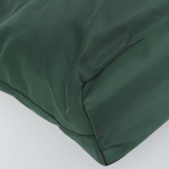 PRADA Tote Bag Nylon Green Silver Auth bs33109