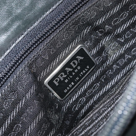 PRADA Tote Bag Nylon Green Silver Auth bs33109