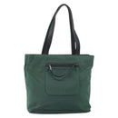 PRADA Tote Bag Nylon Green Silver Auth bs33109-13
