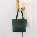 PRADA Tote Bag Nylon Green Silver Auth bs33109-26