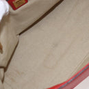 MCM Hand Bag Leather Red Gold Auth bs33111-11