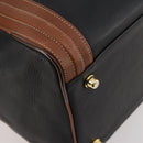 BALENCIAGA Boston Bag Leather Black Gold Auth bs33113-14