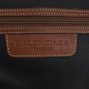 BALENCIAGA Boston Bag Leather Black Gold Auth bs33113-18