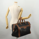 BALENCIAGA Boston Bag Leather Black Gold Auth bs33113-23