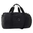 VERSACE Boston Bag Nylon 2way Black Silver Auth bs33114-1