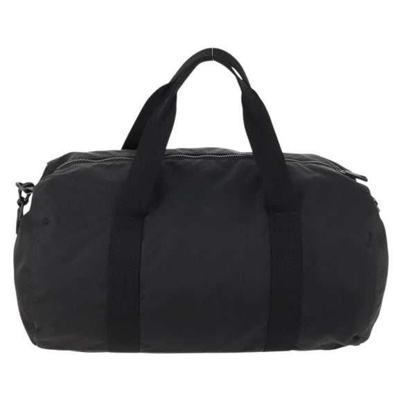 VERSACE Boston Bag Nylon 2way Black Silver Auth bs33114