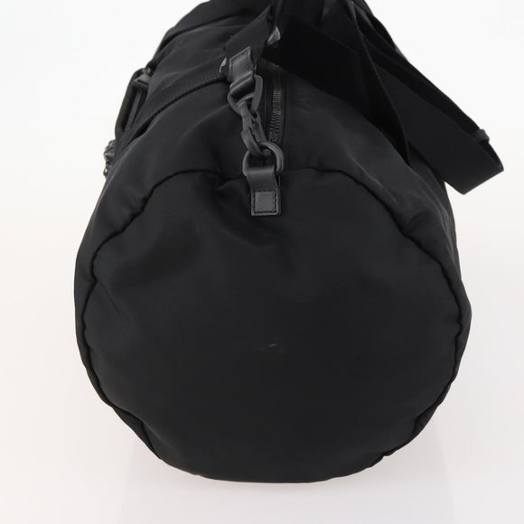 VERSACE Boston Bag Nylon 2way Black Silver Auth bs33114