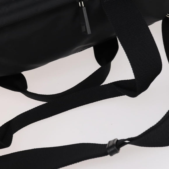 VERSACE Boston Bag Nylon 2way Black Silver Auth bs33114