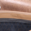 Christian Dior Honeycomb Canvas Shoulder Bag PVC Black Gold Auth bs33115-15