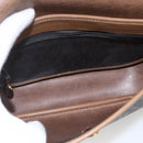 Christian Dior Honeycomb Canvas Shoulder Bag PVC Black Gold Auth bs33115-17