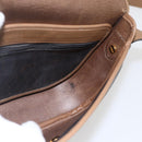 Christian Dior Honeycomb Canvas Shoulder Bag PVC Black Gold Auth bs33115-18