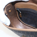 Christian Dior Honeycomb Canvas Shoulder Bag PVC Black Gold Auth bs33115-19