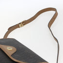 Christian Dior Honeycomb Canvas Shoulder Bag PVC Black Gold Auth bs33115-8