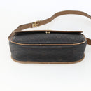 Christian Dior Honeycomb Canvas Shoulder Bag PVC Black Gold Auth bs33115-9