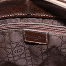 Christian Dior Maris Pearl Hand Bag Patent leather Brown Silver Auth bs33117-18