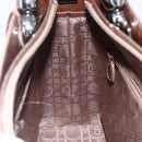 Christian Dior Maris Pearl Hand Bag Patent leather Brown Silver Auth bs33117-21