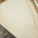 FENDI Zucca Canvas Hand Bag Brown Black Silver Auth bs33118-11