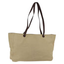 CHANEL Tote Bag Canvas Beige Gold CC Auth bs33123-1