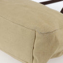 CHANEL Tote Bag Canvas Beige Gold CC Auth bs33123-10
