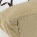 CHANEL Tote Bag Canvas Beige Gold CC Auth bs33123-11