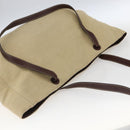 CHANEL Tote Bag Canvas Beige Gold CC Auth bs33123-6
