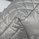 CHANEL Cococoon Tote Bag Coated Canvas Silver CC Auth bs33124-11