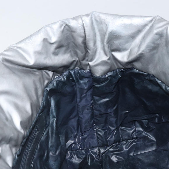 CHANEL Cococoon Tote Bag Coated Canvas Silver CC Auth bs33124