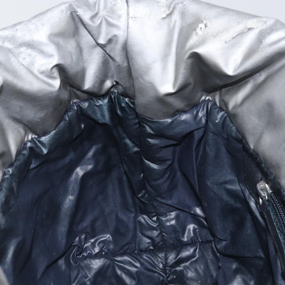 CHANEL Cococoon Tote Bag Coated Canvas Silver CC Auth bs33124