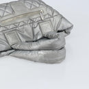 CHANEL Cococoon Tote Bag Coated Canvas Silver CC Auth bs33124-7