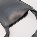 CHANEL Shoulder Bag Leather Gunmetal CC Auth bs33125-6