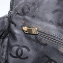 CHANEL Hand Bag Leather Black Gold CC Auth bs33126-21
