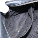 CHANEL Hand Bag Leather Black Gold CC Auth bs33126-22