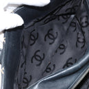 CHANEL Hand Bag Leather Black Gold CC Auth bs33126-23