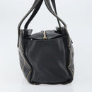 CHANEL Hand Bag Leather Black Gold CC Auth bs33126-3