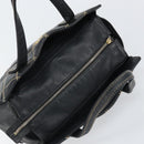 CHANEL Hand Bag Leather Black Gold CC Auth bs33126-6