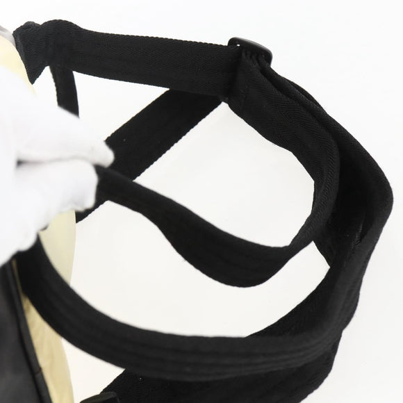 CHANEL Backpack Nylon Silver White CC Auth bs33128
