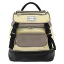 CHANEL Backpack Nylon Silver White CC Auth bs33128-13