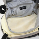 CHANEL Backpack Nylon Silver White CC Auth bs33128-11