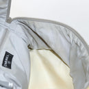 CHANEL Backpack Nylon Silver White CC Auth bs33128-22