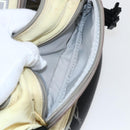 CHANEL Backpack Nylon Silver White CC Auth bs33128-25